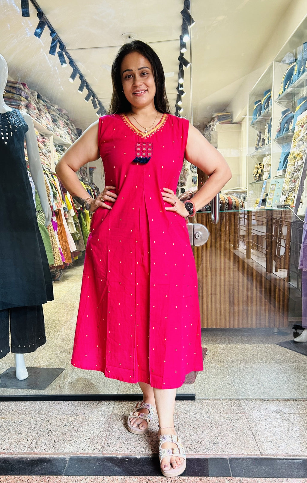 Jamdani cotton Frock