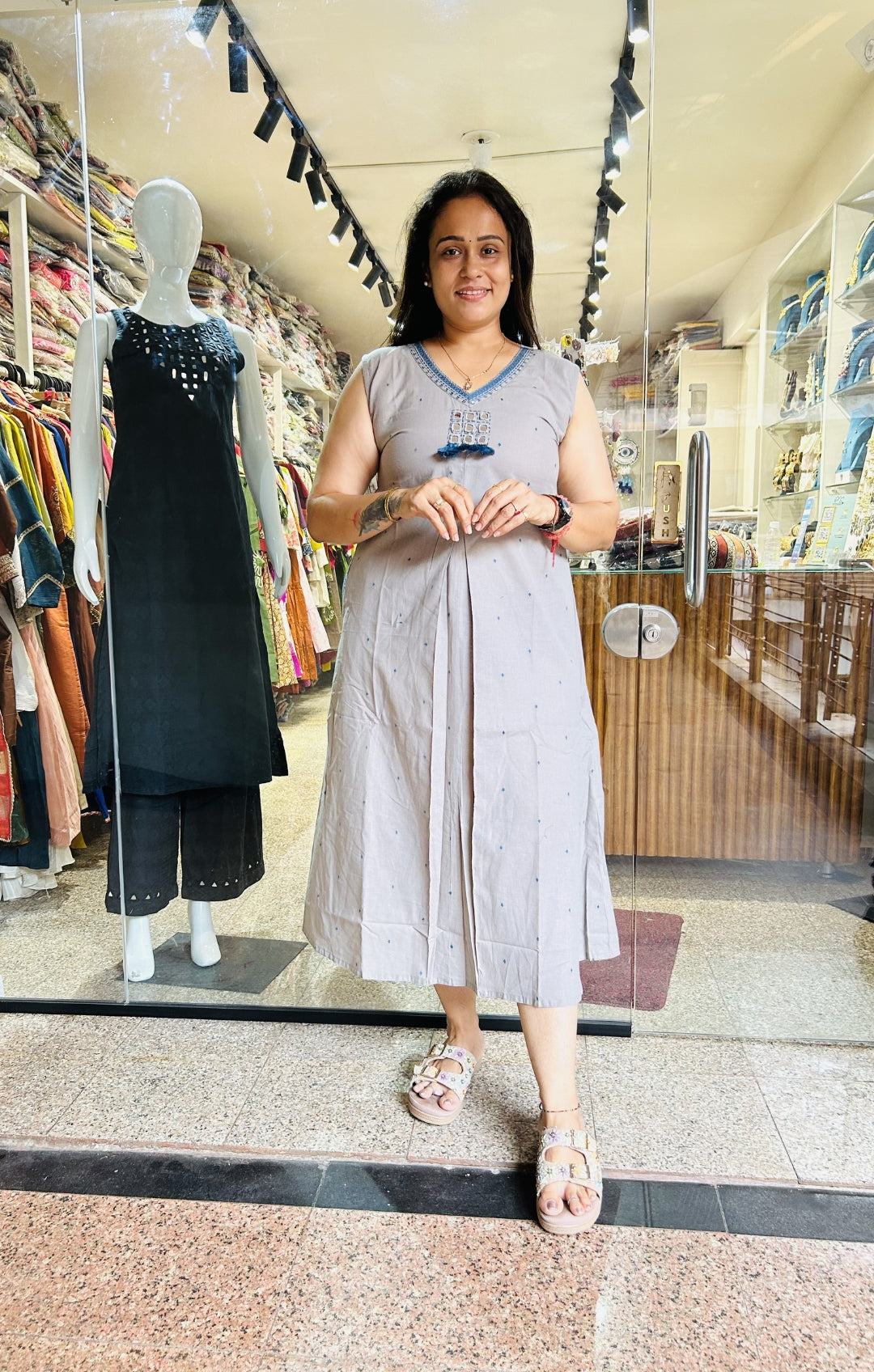 Jamdani cotton Frock