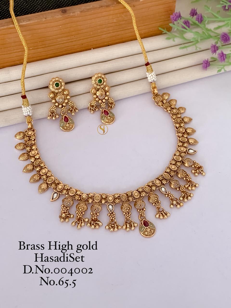Brass High Gold Heritage Hasadi Set