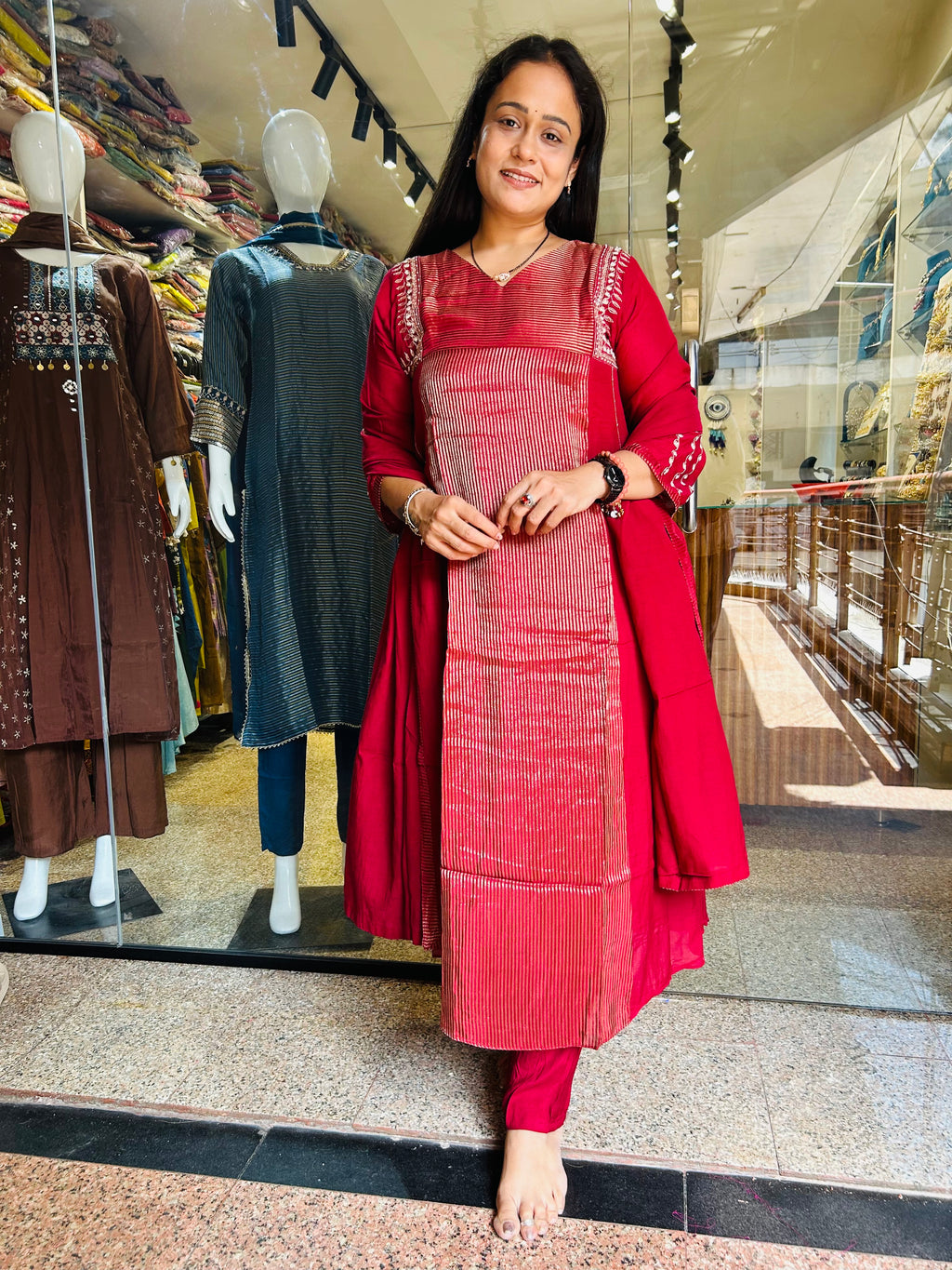 Mahi mal chanderi suit