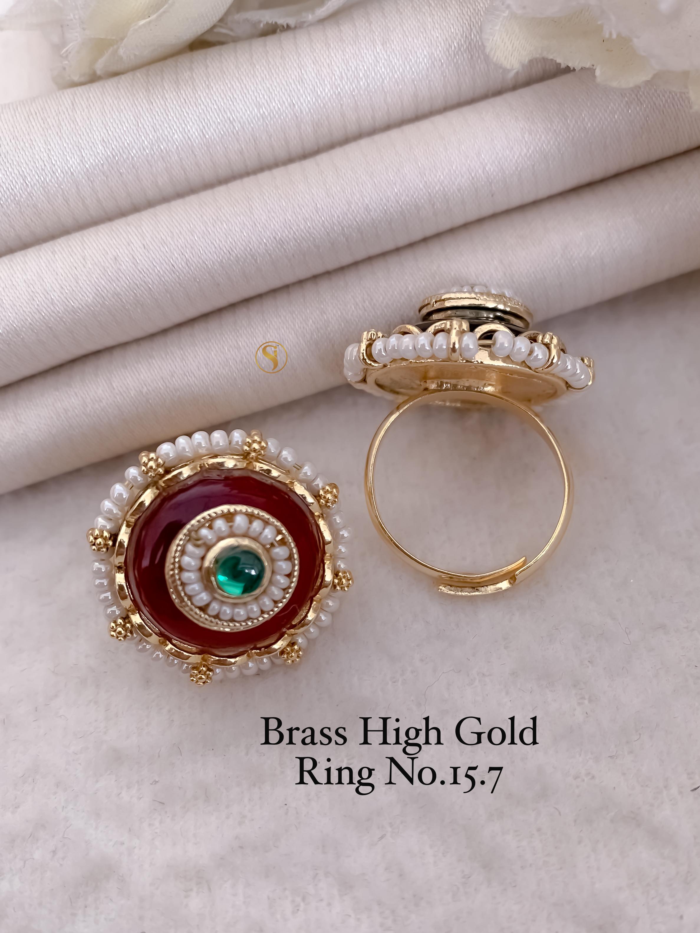 Brass High Gold Ring