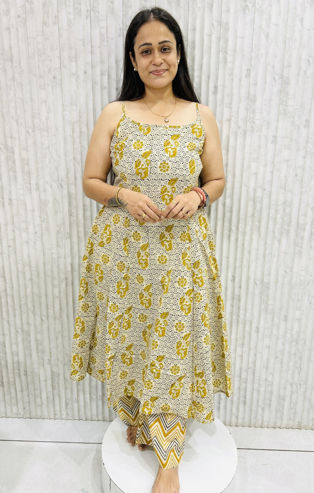 Sleeveless Jaipuri Kurti Plazzo
