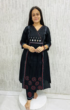 Black Cotton Two-Piece