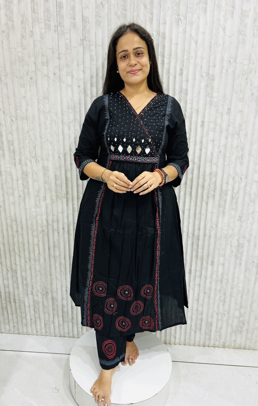 Black Cotton Two-Piece