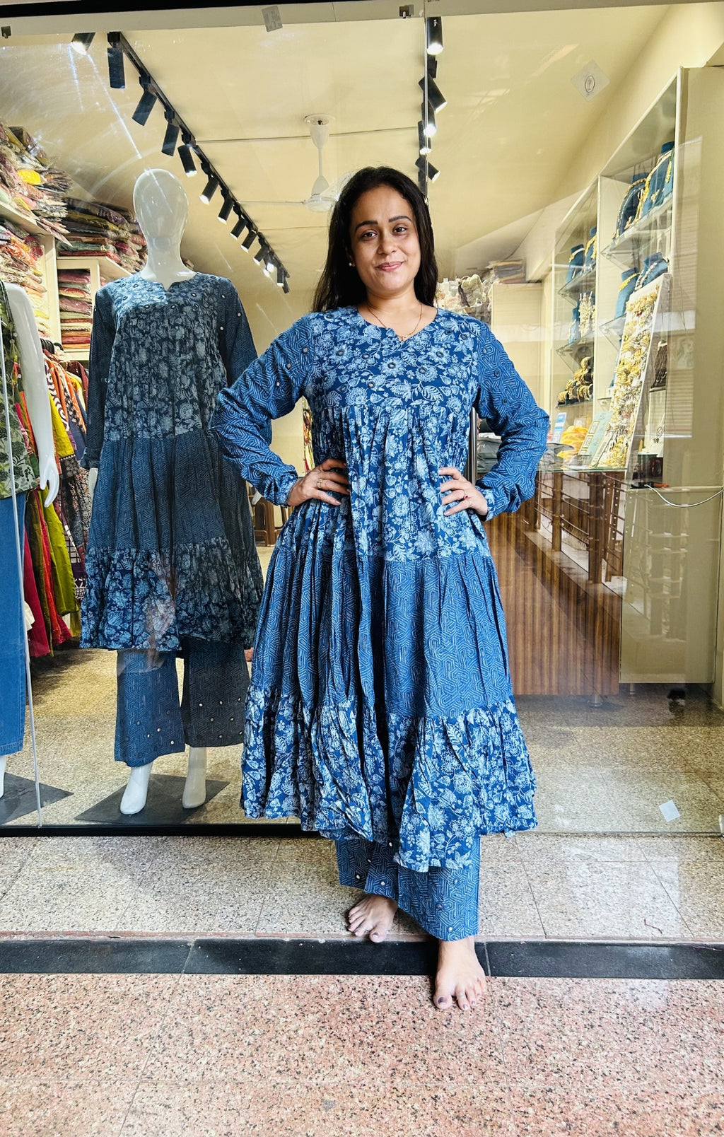 Aanarkali Cotton Two-Piece
