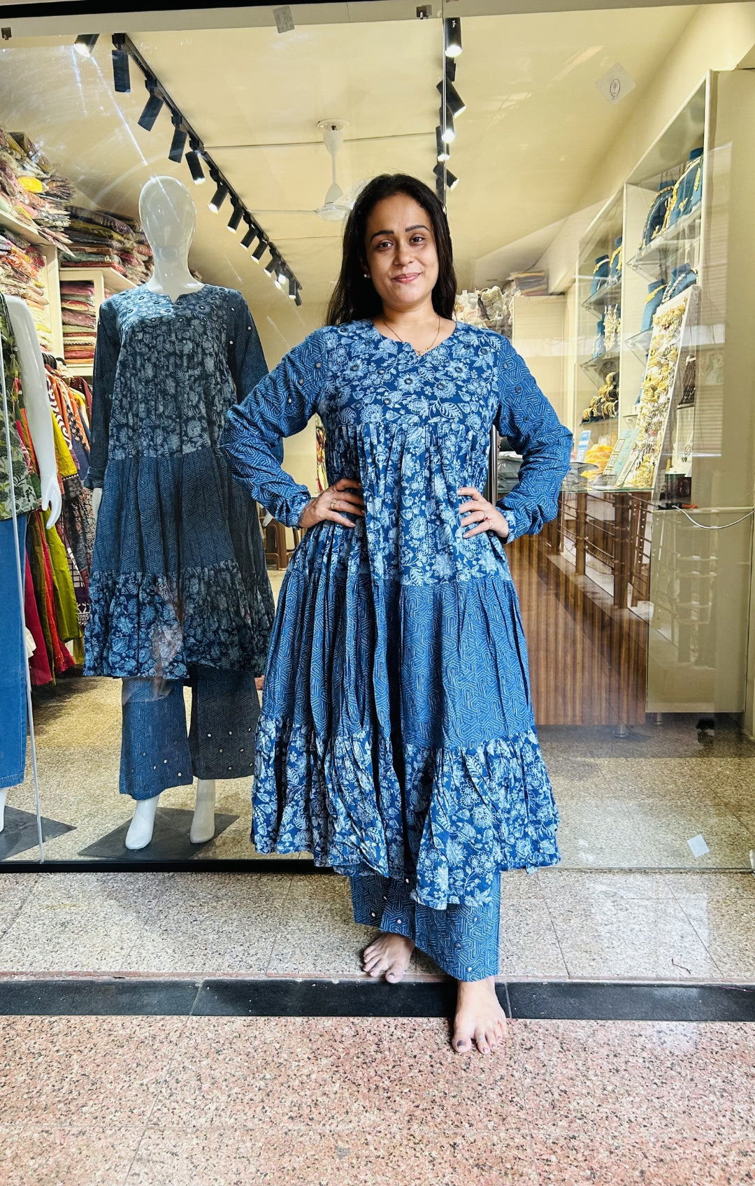 Aanarkali Cotton Two-Piece