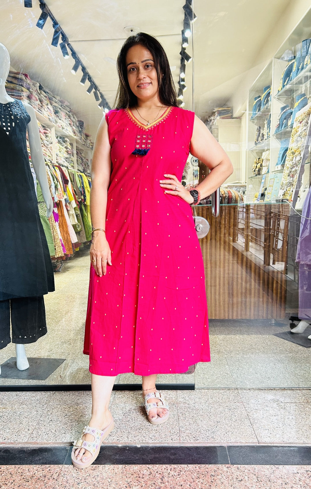 Jamdani cotton Frock
