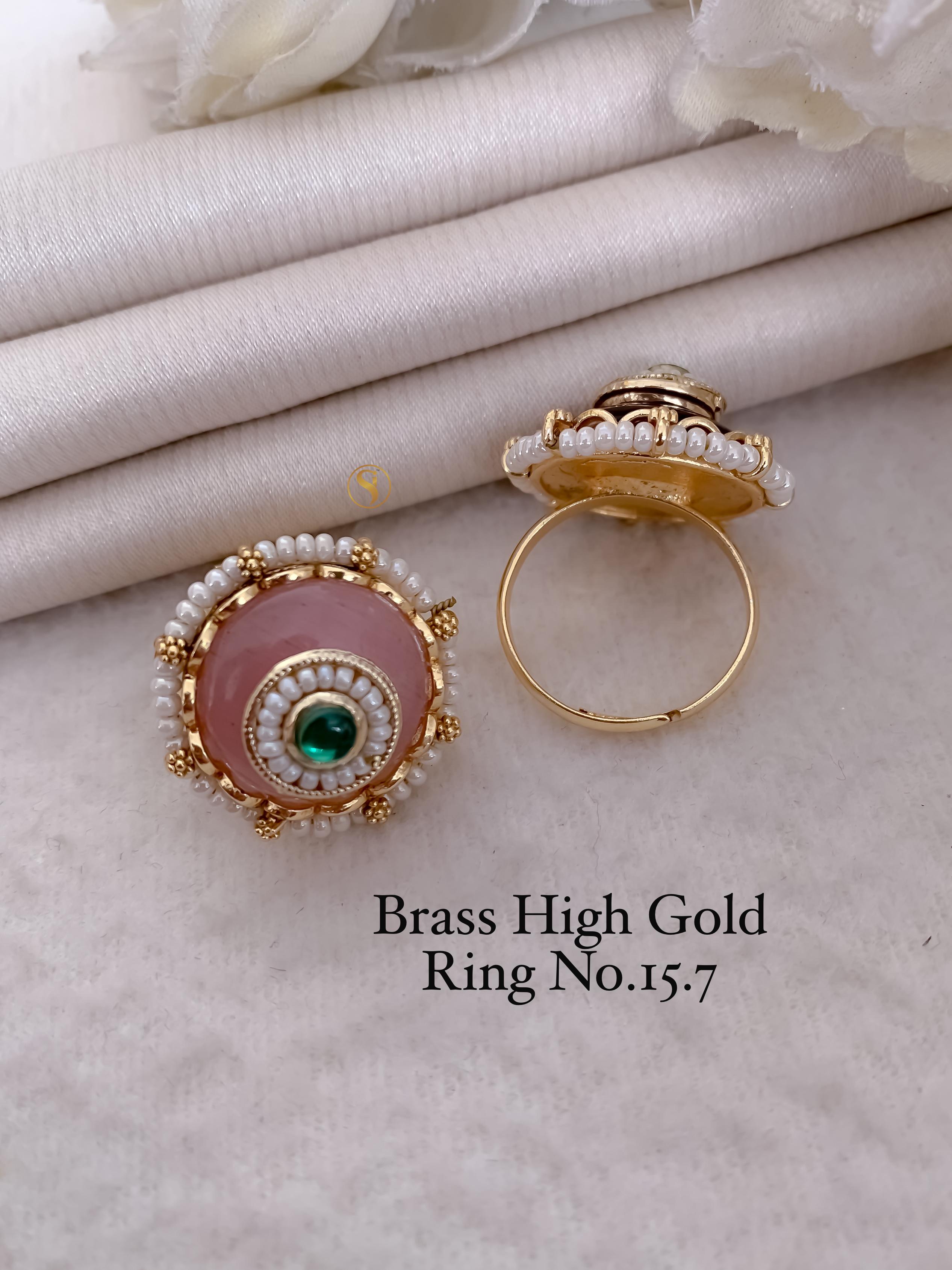Brass High Gold Ring