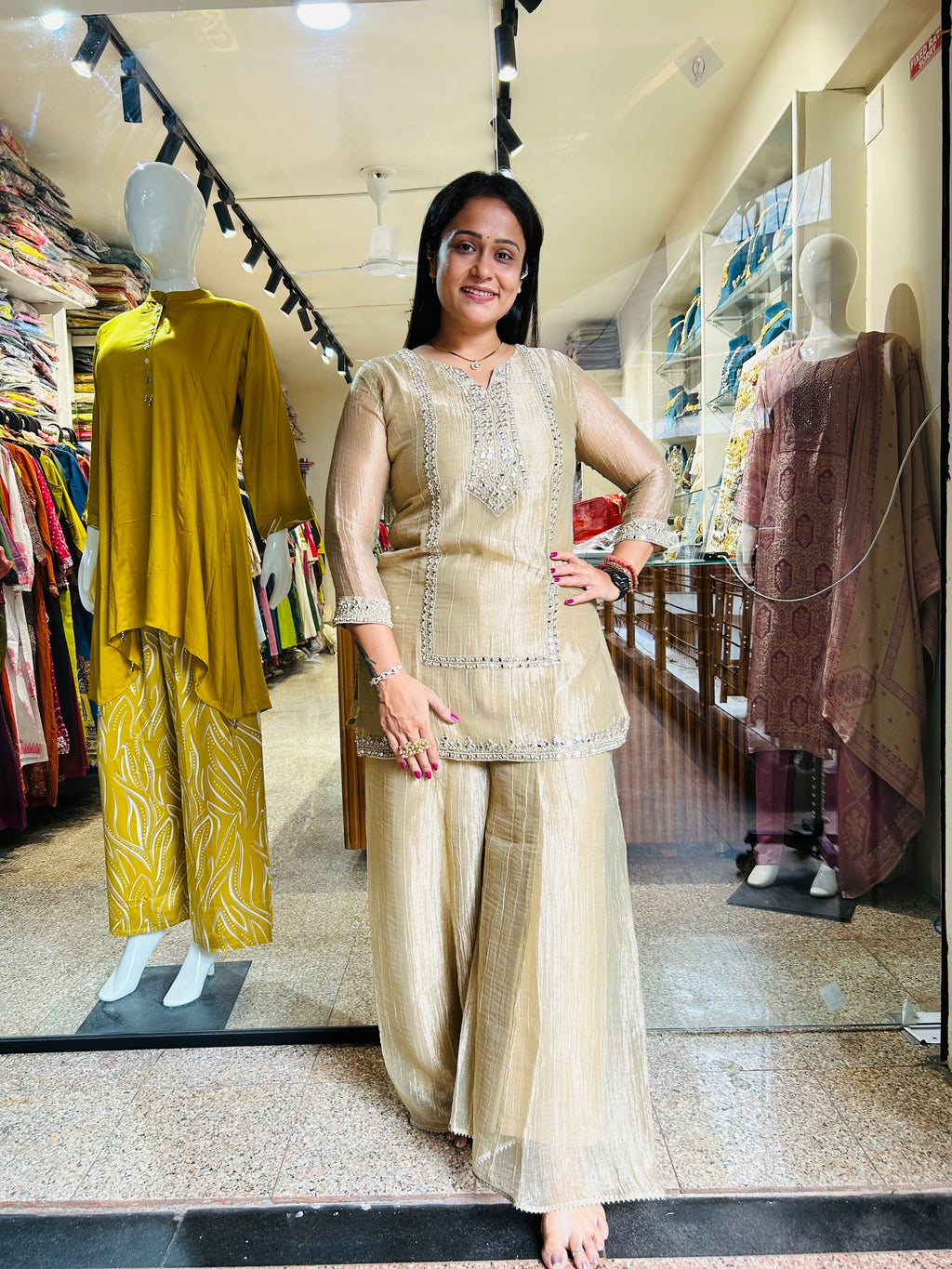 Golden Crush Tissue Co-ord Set