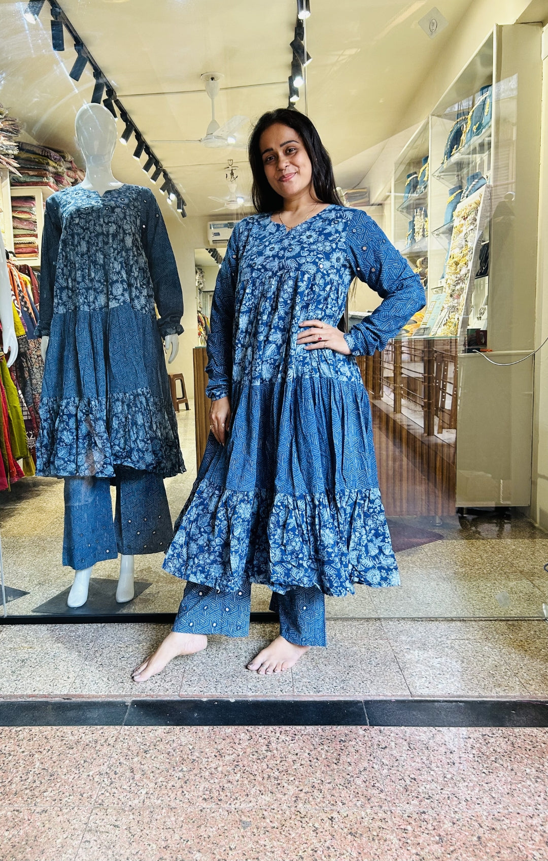 Aanarkali Cotton Two-Piece