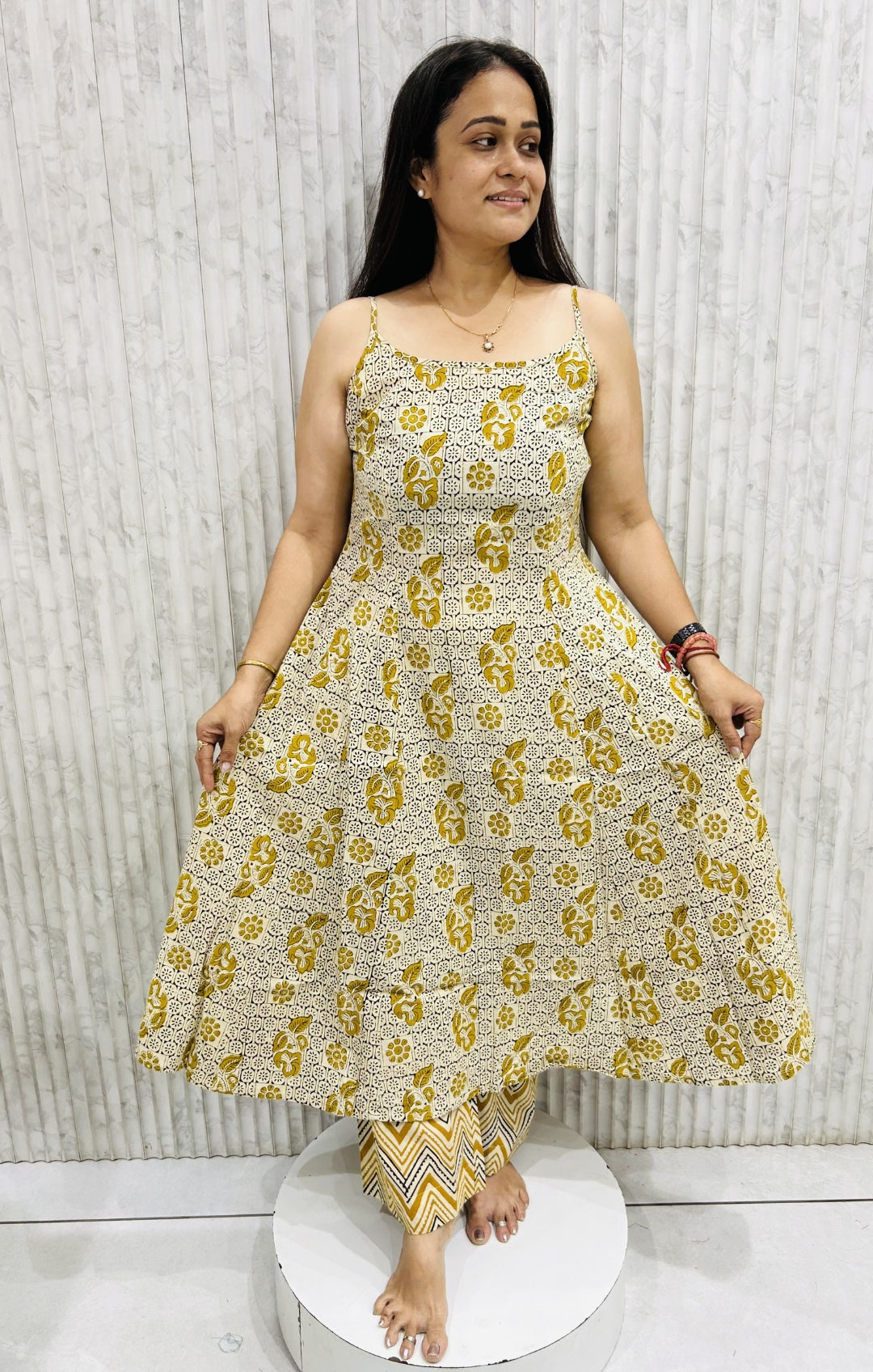 Sleeveless Jaipuri Kurti Plazzo