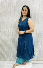 Linen Cotton Blue Two-Piece