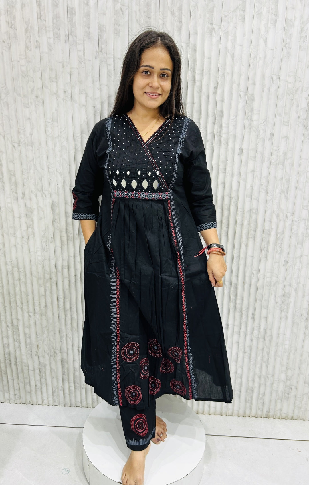 Black Cotton Two-Piece