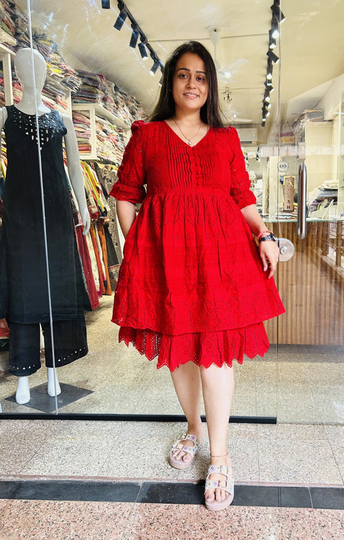 Red Chicken Frock