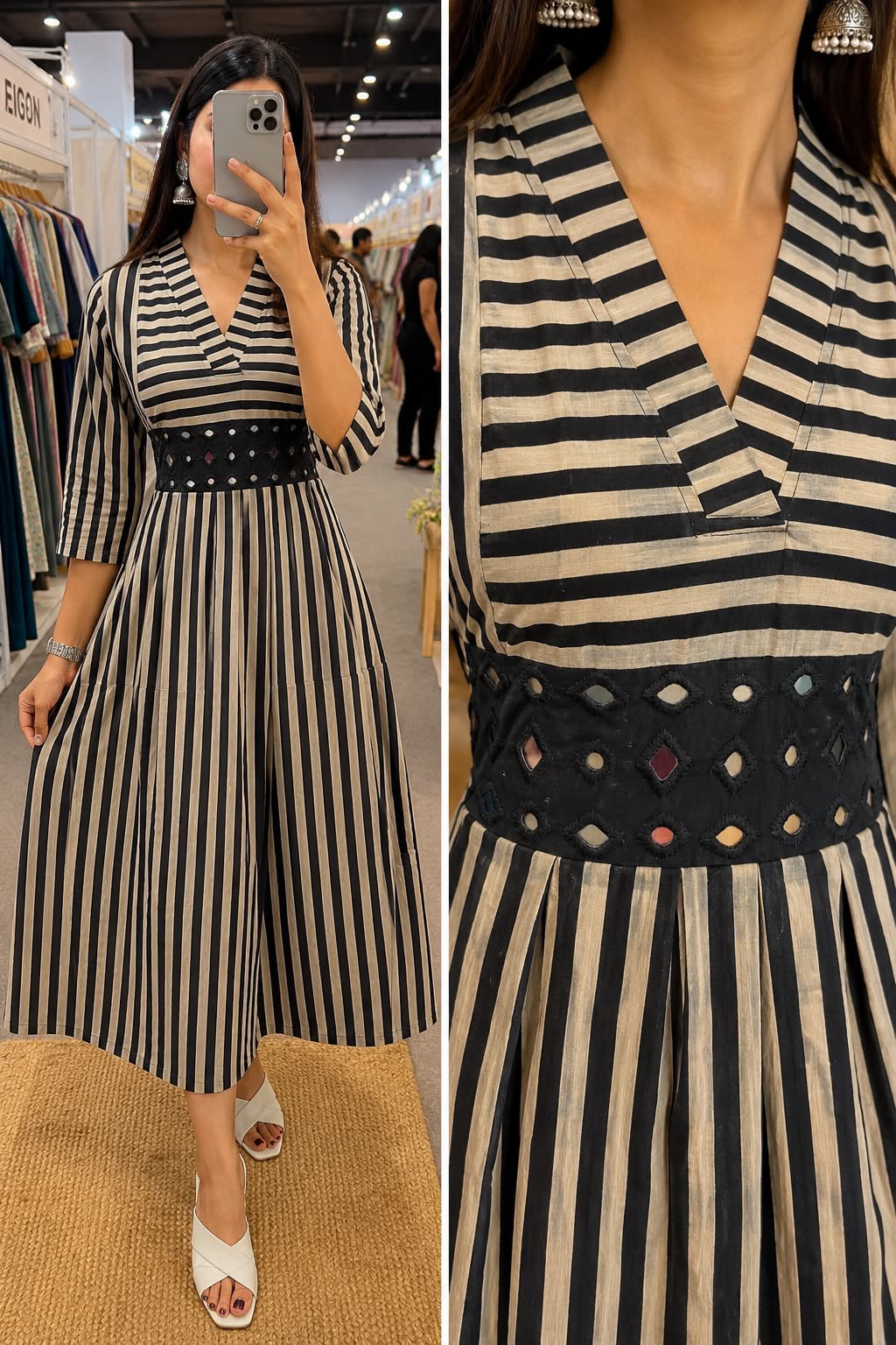 Strip Mirror Frock
