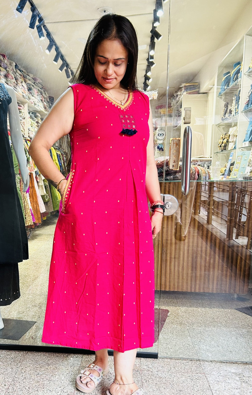 Jamdani cotton Frock