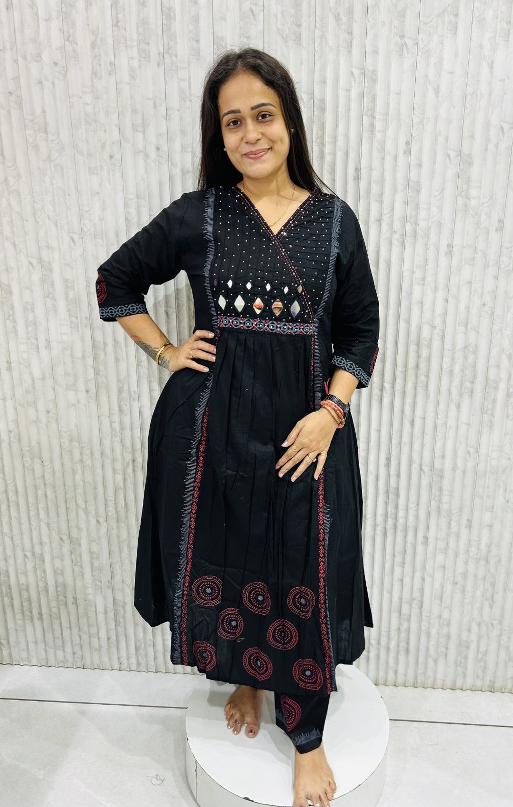 Black Cotton Two-Piece