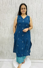 Linen Cotton Blue Two-Piece