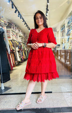 Red Chicken Frock