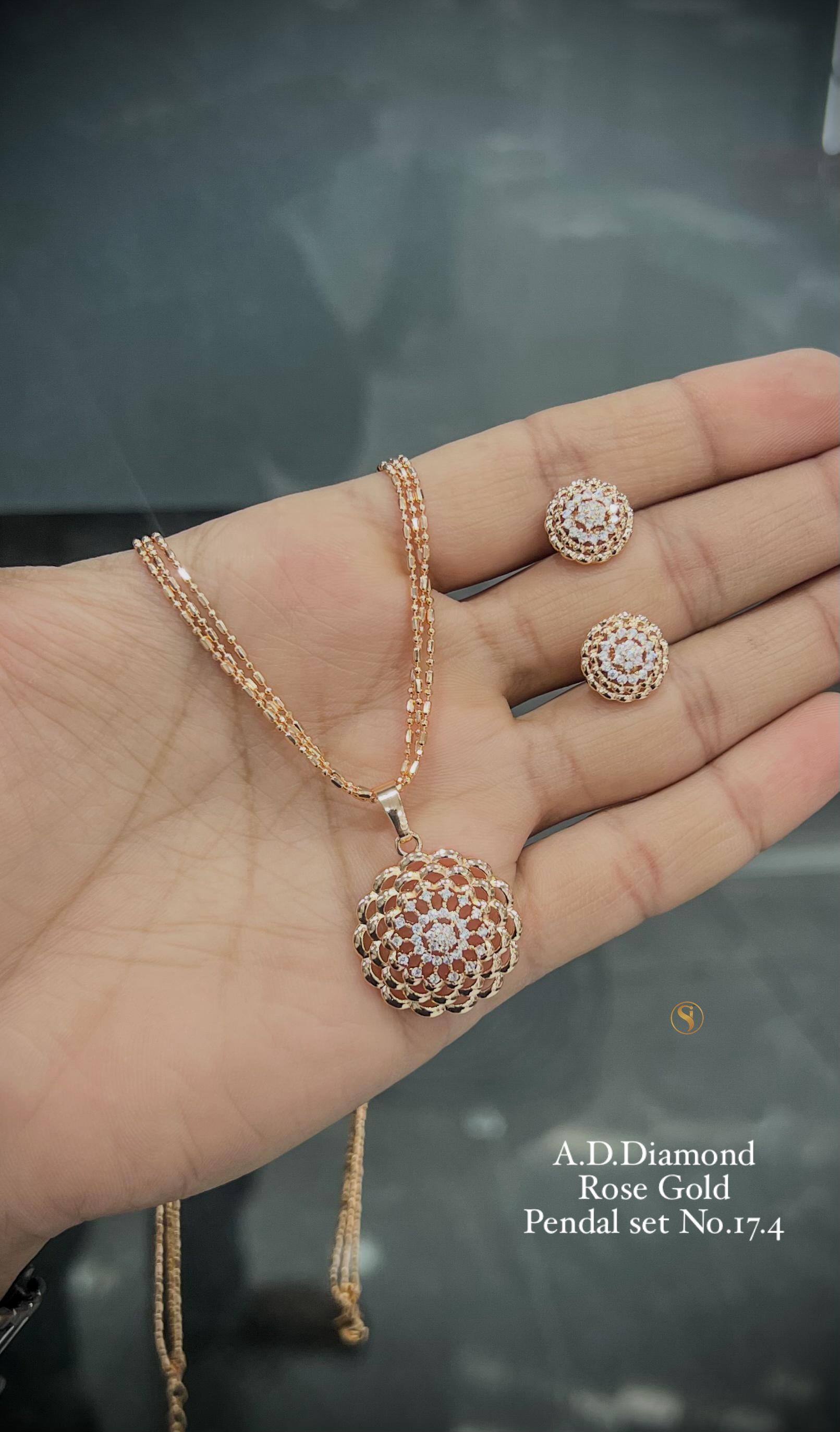 A.D.Diamond Rose Gold Pendal