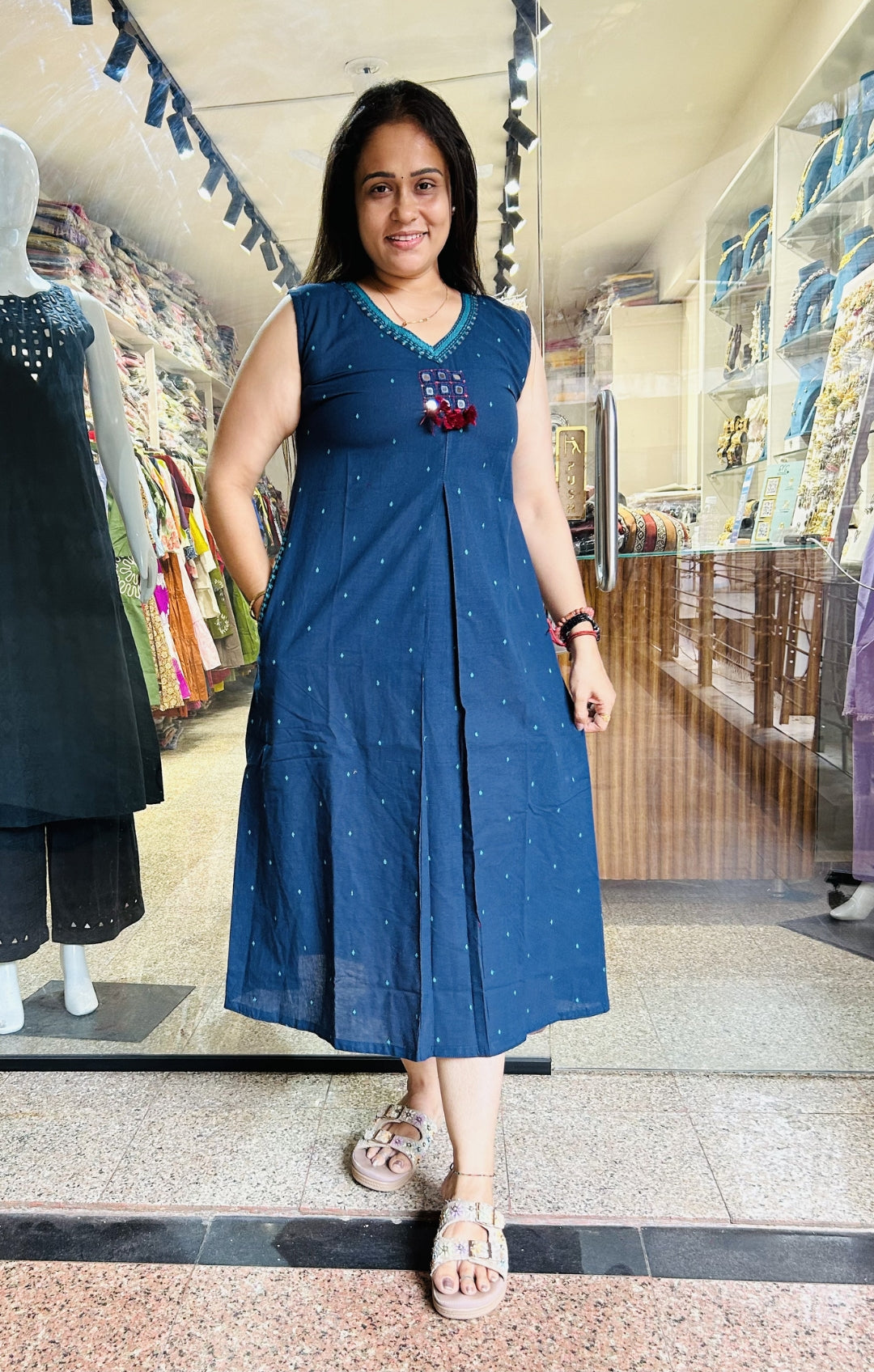 Jamdani cotton Frock