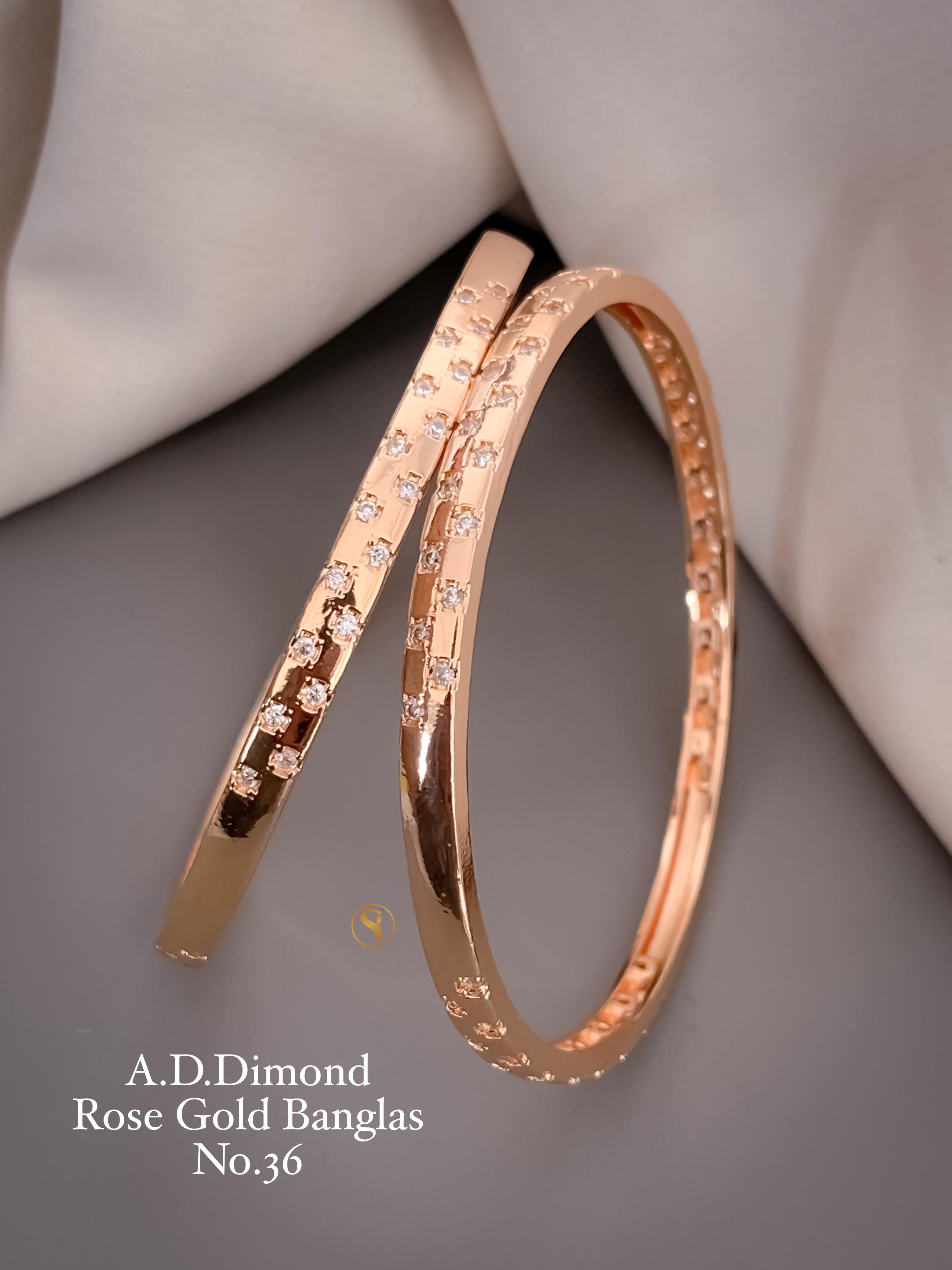 A.D.Diamond Rose Gold Bangle