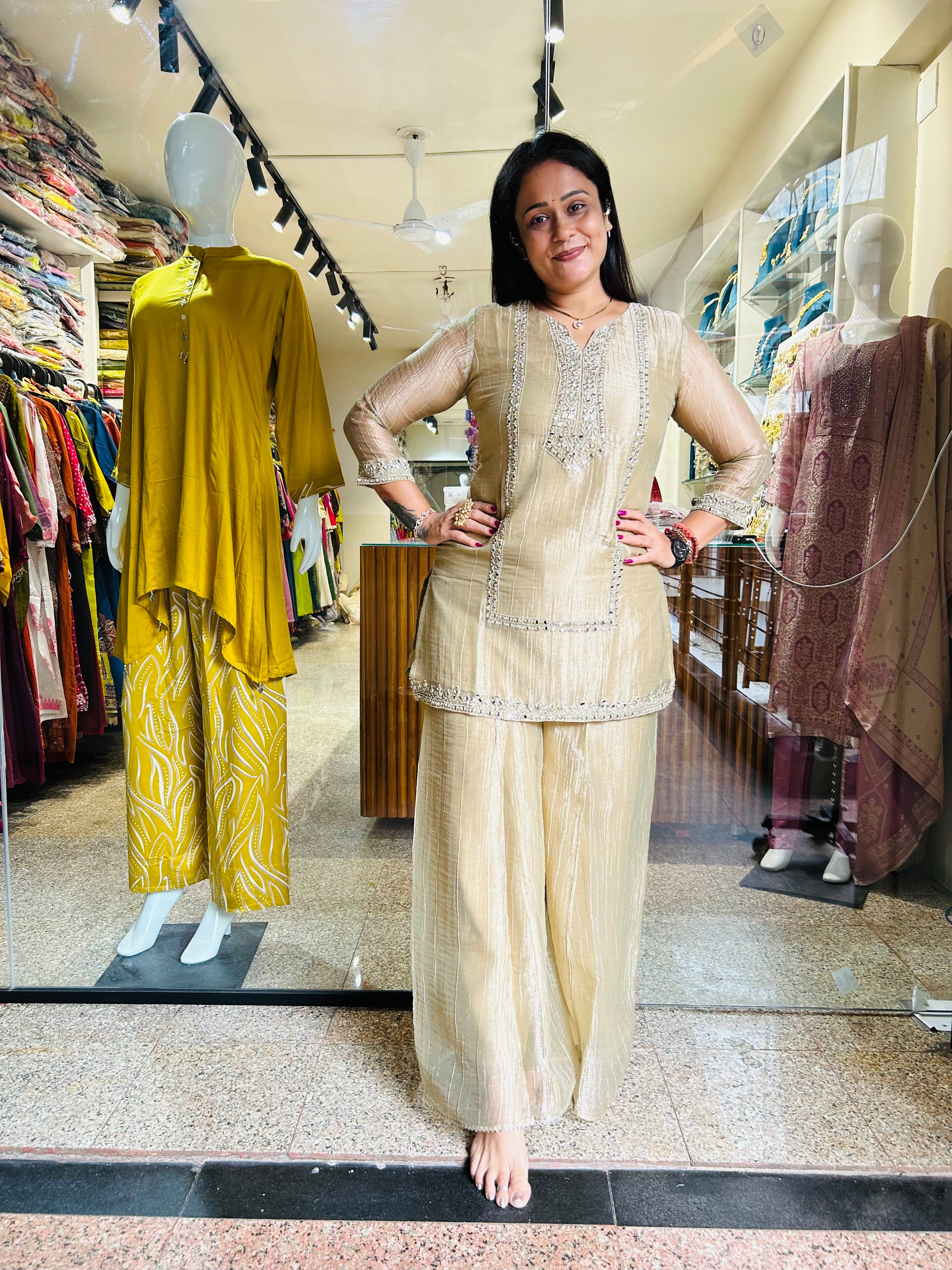 Golden Crush Tissue Co-ord Set