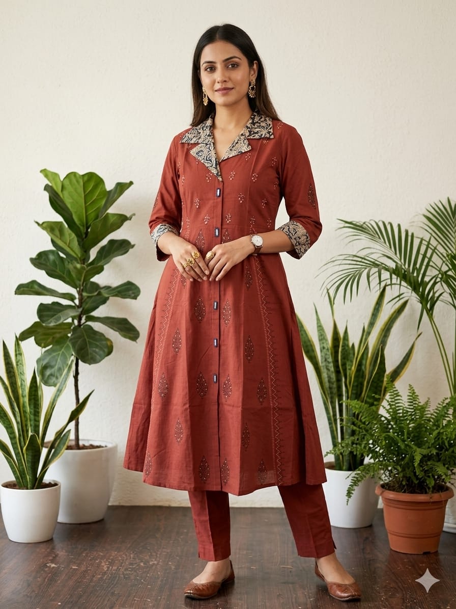 Kamlamkari A Line Top with Pant