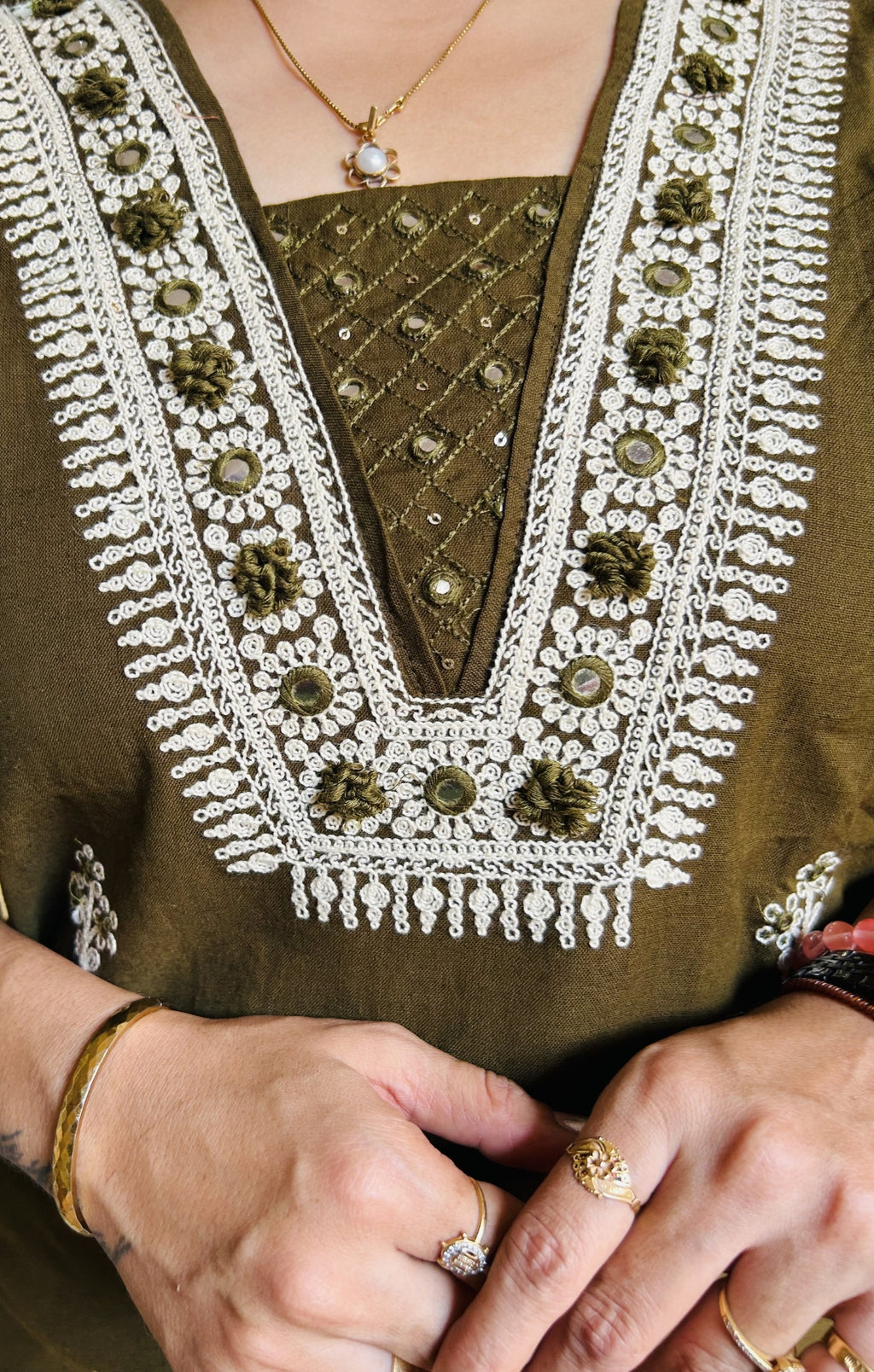 Coffee Straight Kurta with Plazzo