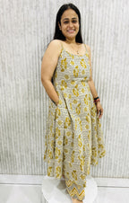 Sleeveless Jaipuri Kurti Plazzo