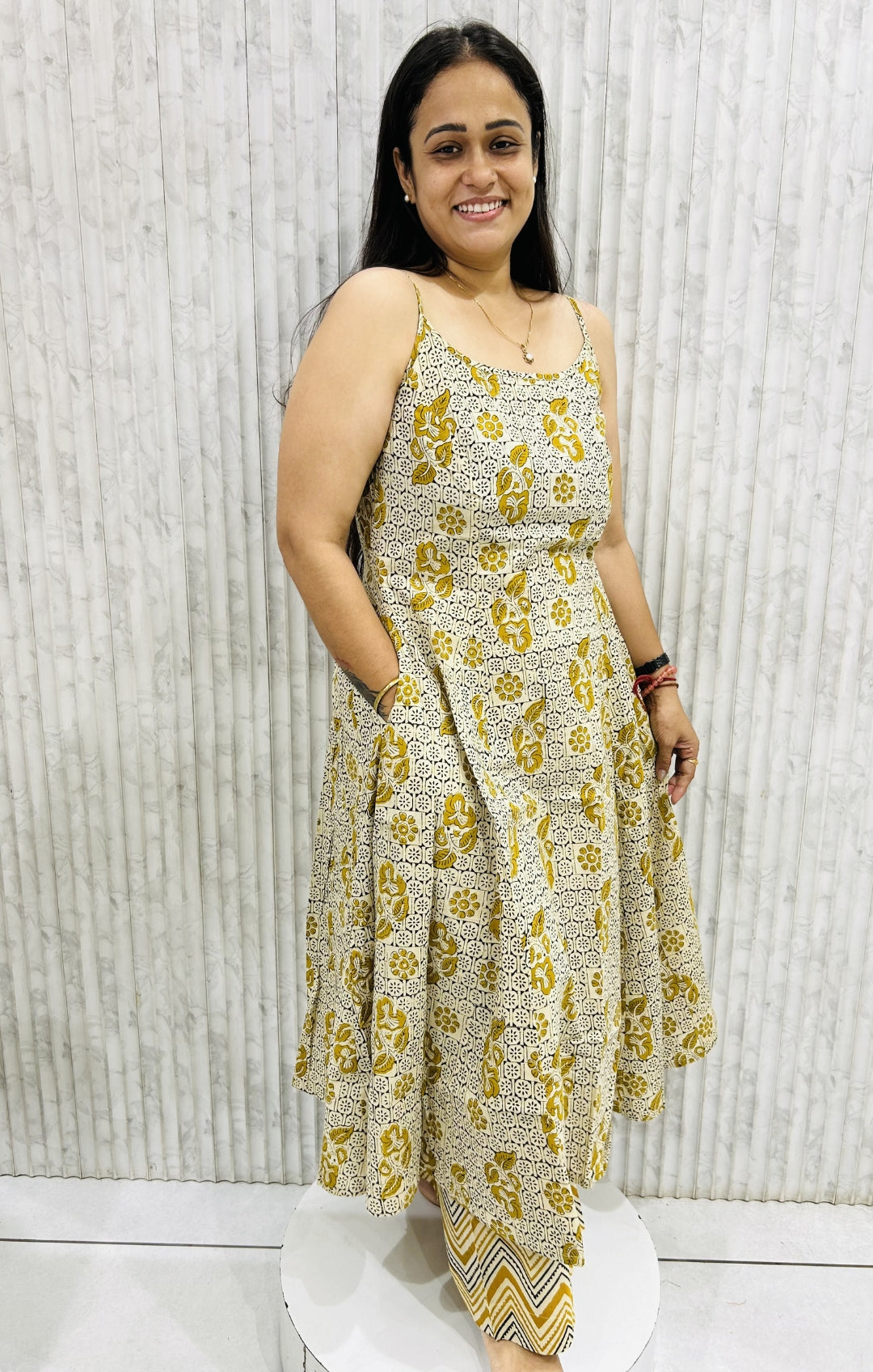 Sleeveless Jaipuri Kurti Plazzo