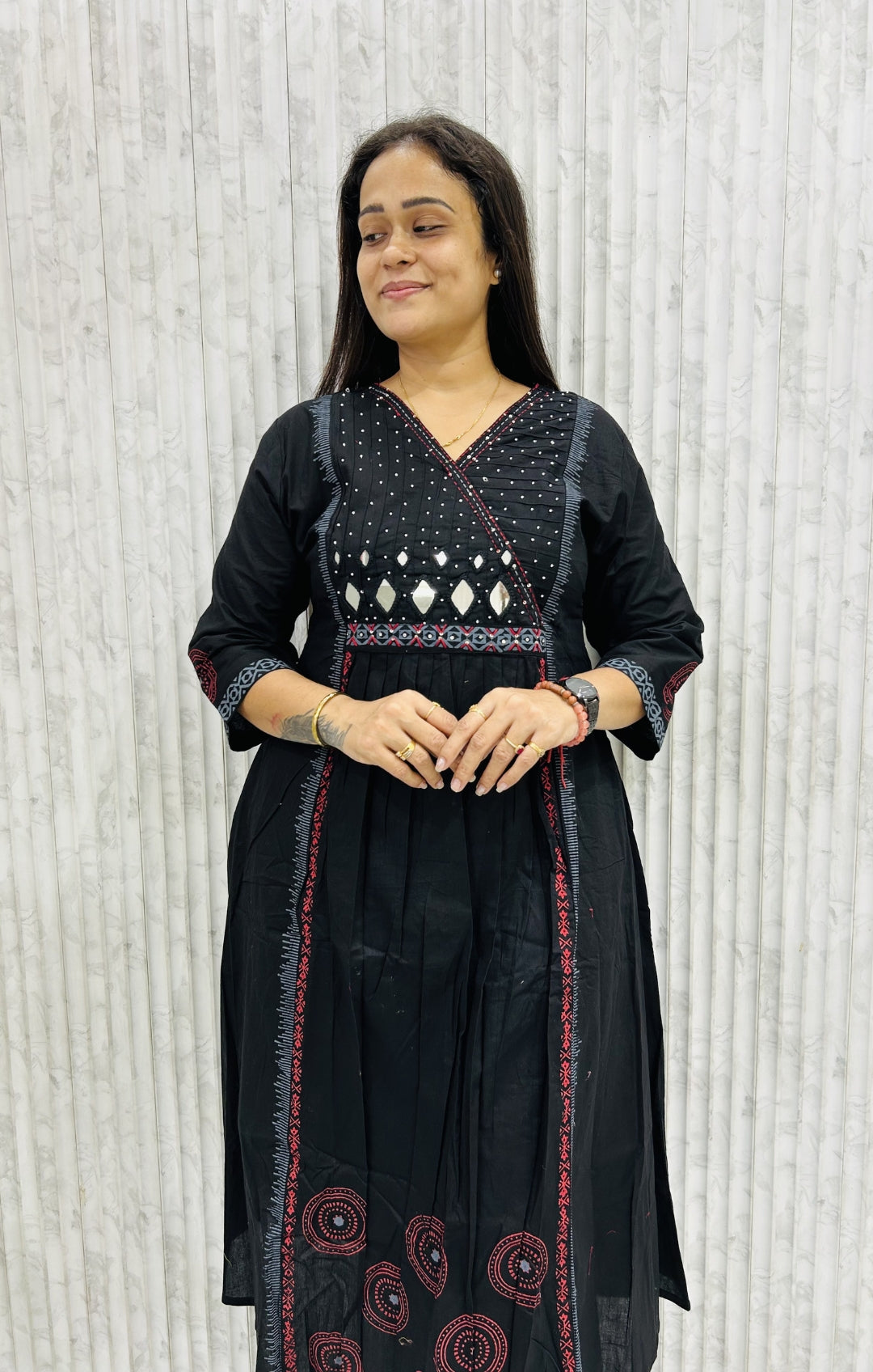 Black Cotton Two-Piece