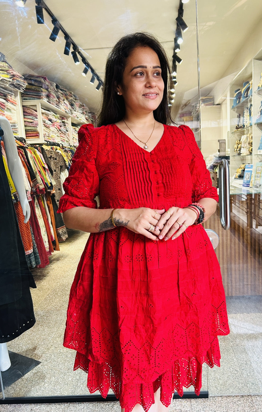 Red Chicken Frock