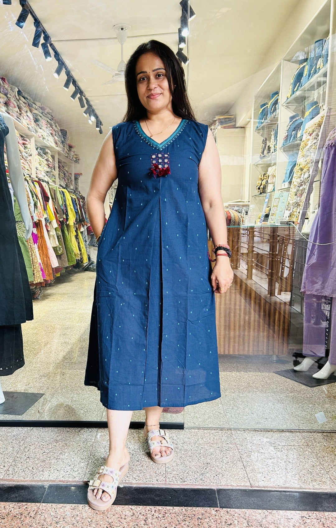Jamdani cotton Frock
