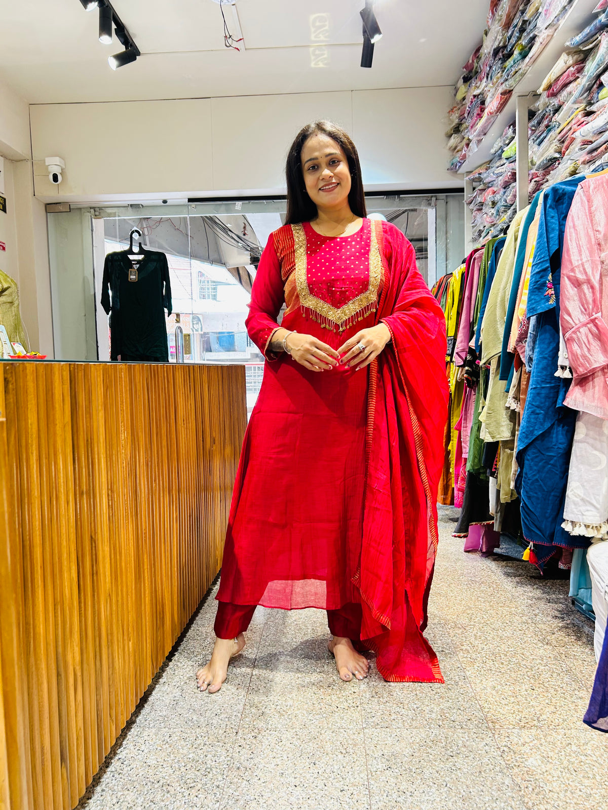 Kia Pure mal chanderi suit