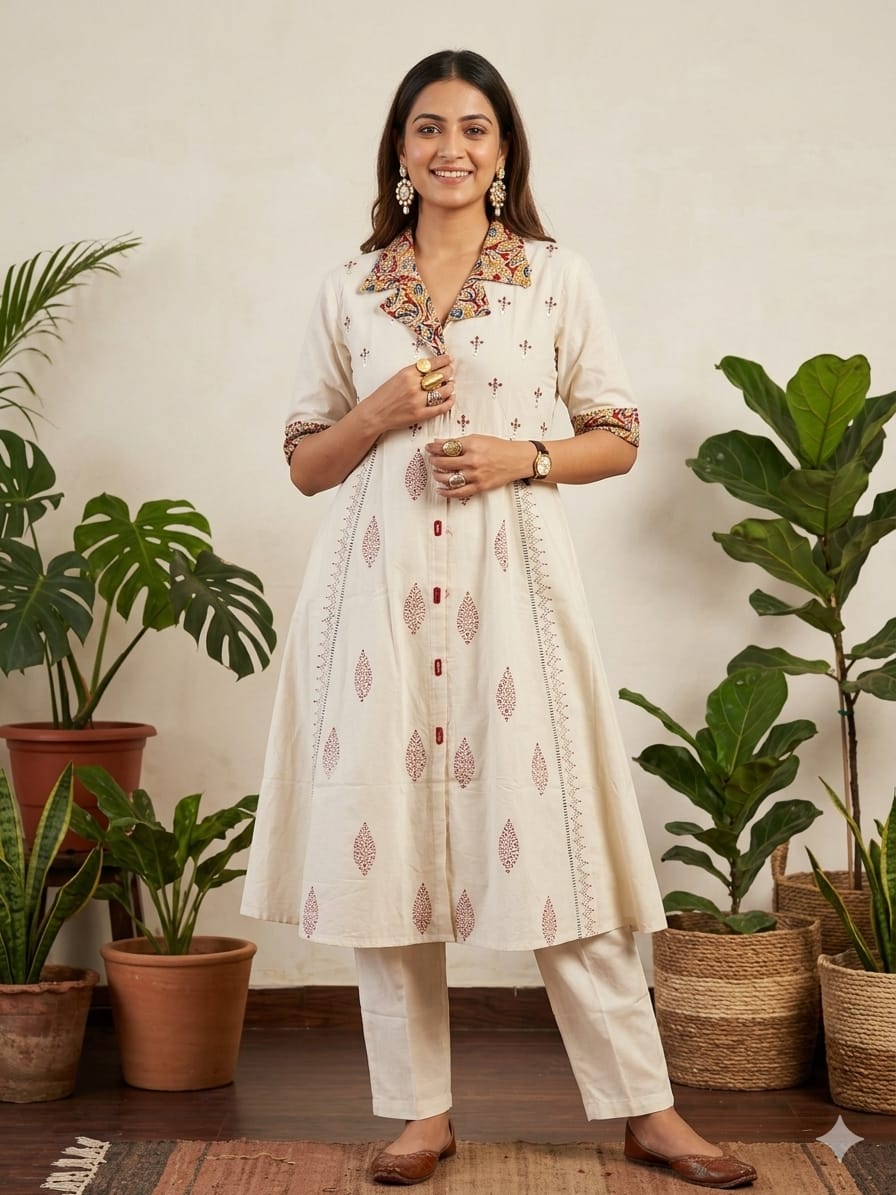 Kamlamkari A Line Top with Pant