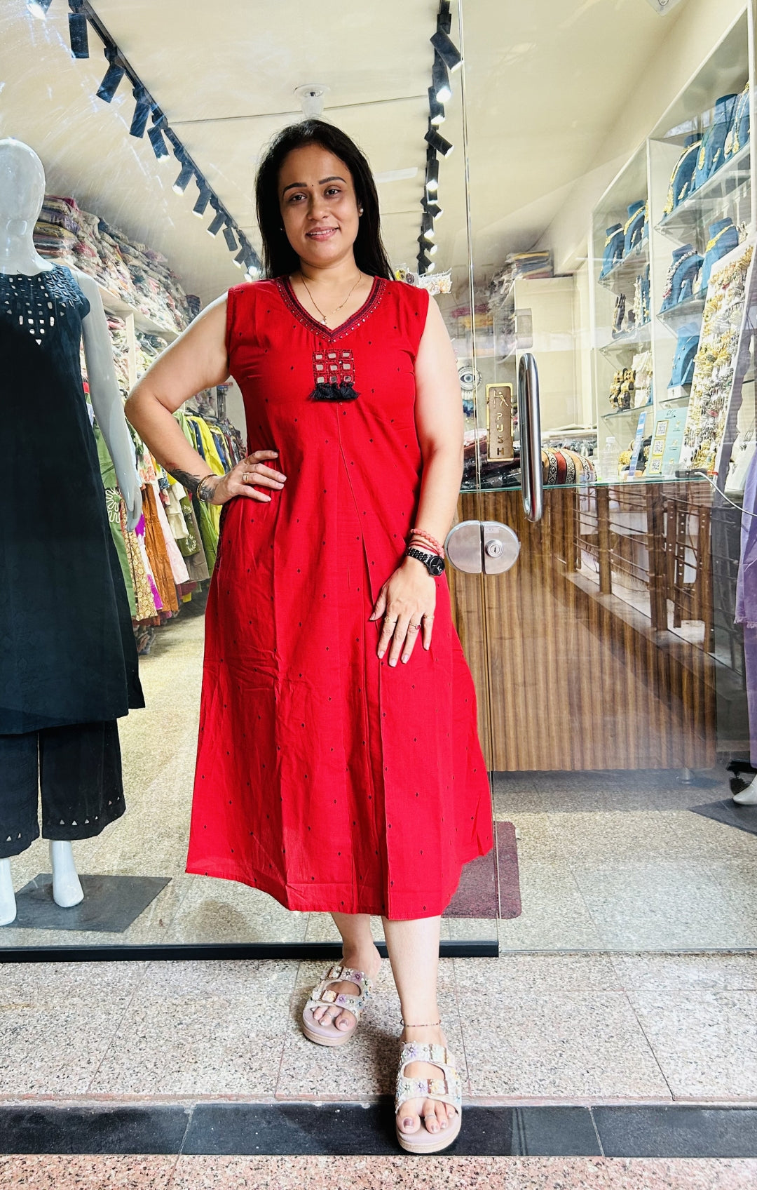 Jamdani cotton Frock