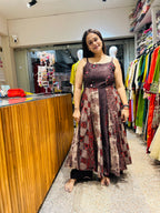 Spaghetti coffee Anarkali suit