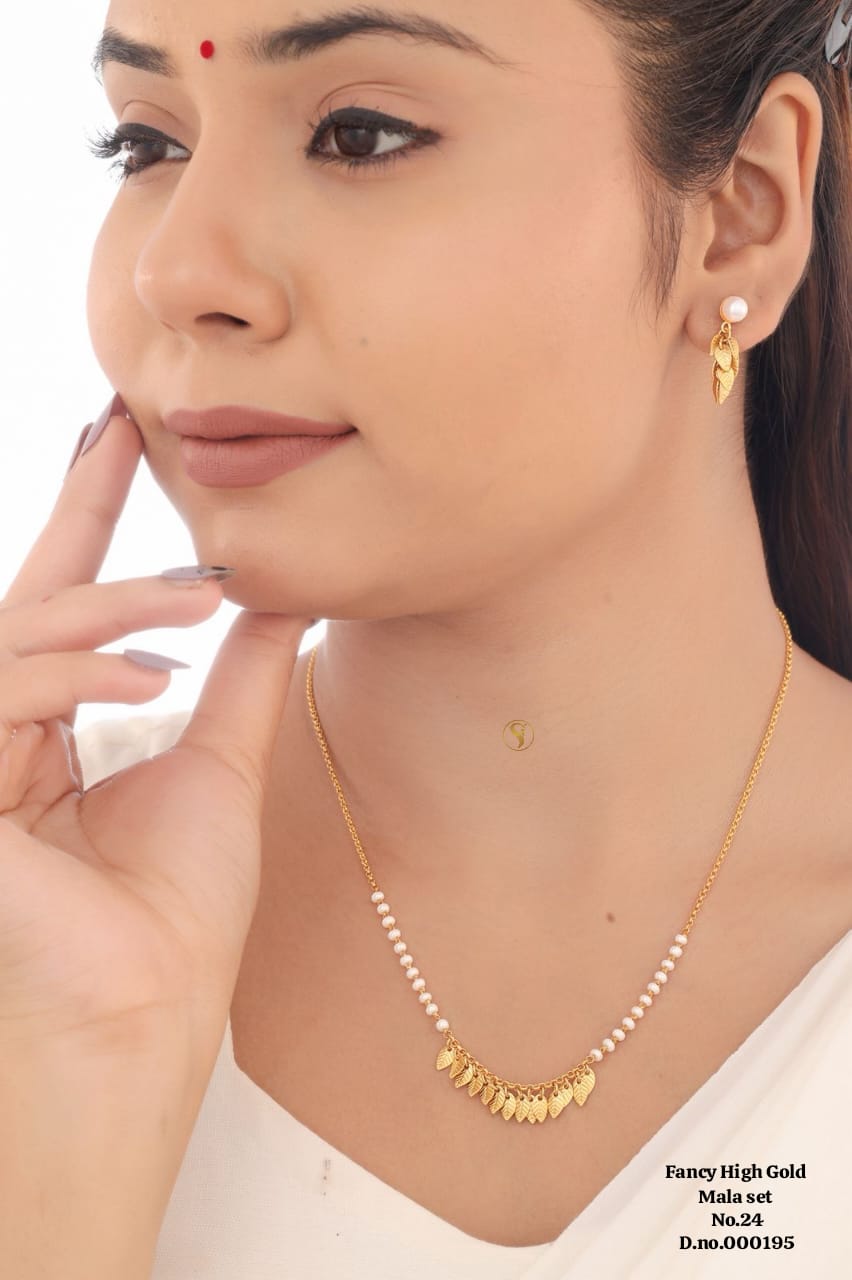 Fancy High Gold Mala Set