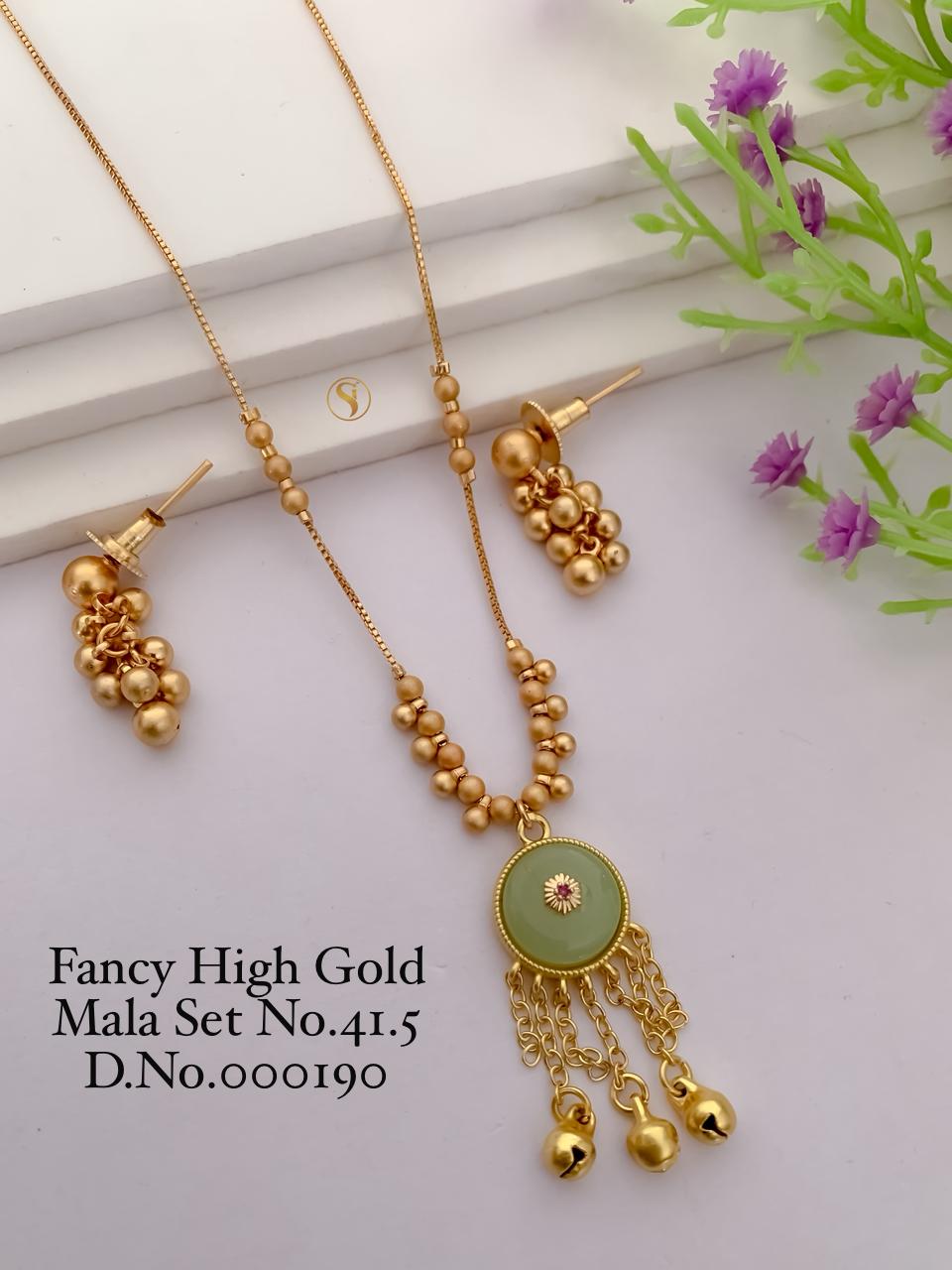 Fancy High Gold Mala Set
