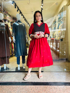 Cotton silk mirror frock