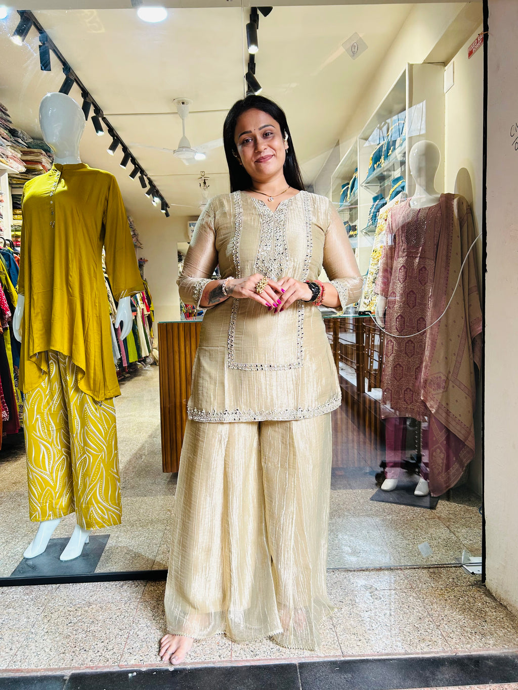 Golden Crush Tissue Co-ord Set