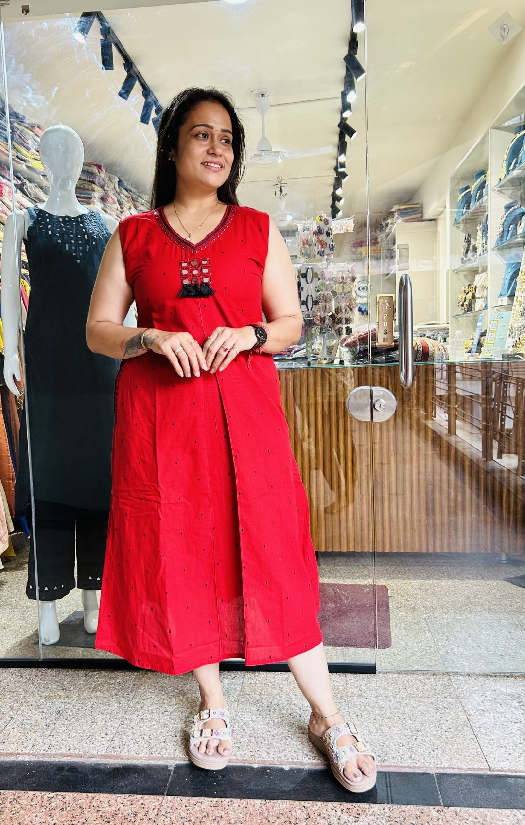 Jamdani cotton Frock