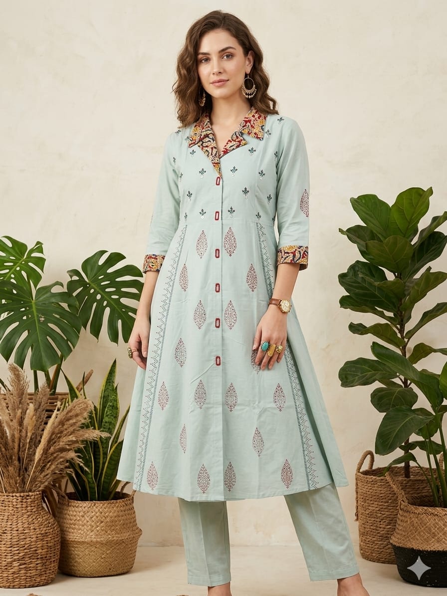 Kamlamkari A Line Top with Pant