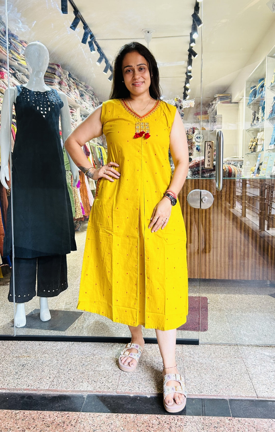 Jamdani cotton Frock