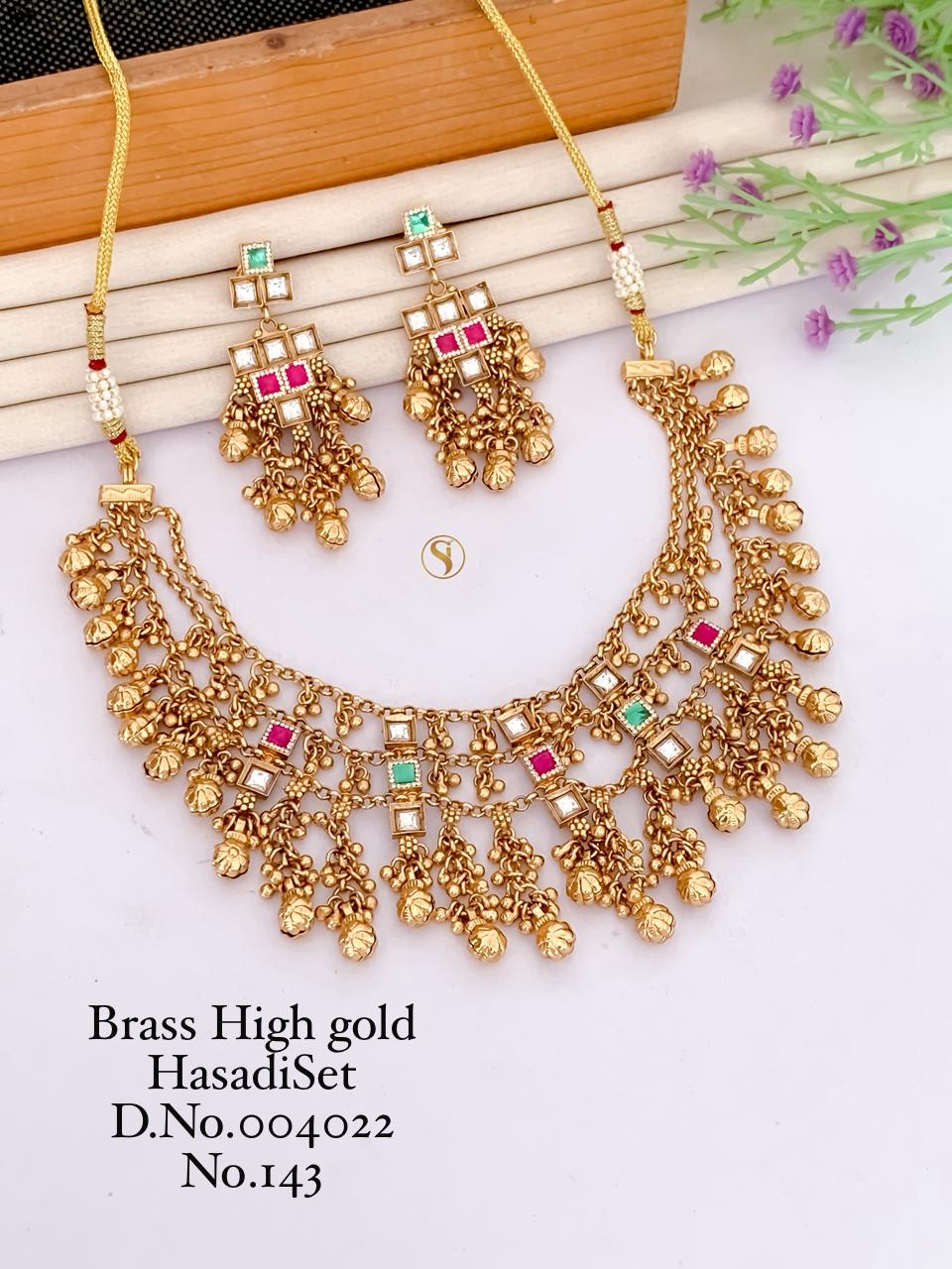 Brass High Gold Heritage Hasadi Set