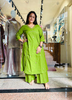 Parrot Aline Top with Plazzo Set