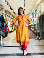 South cotton A line top with plazzo set