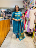 Pure cotton Aline cut suit
