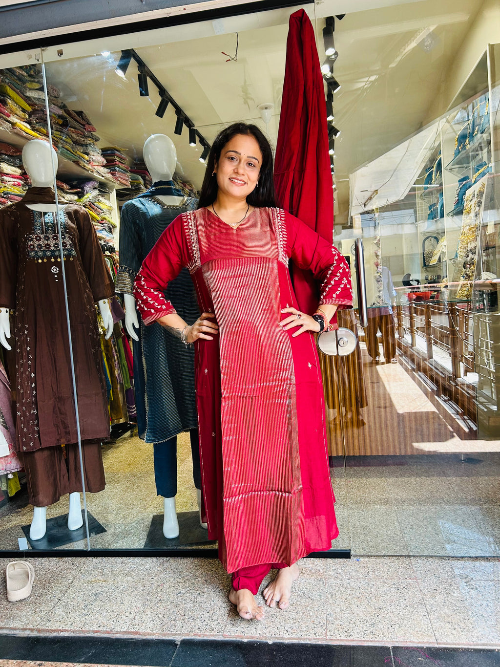 Mahi mal chanderi suit